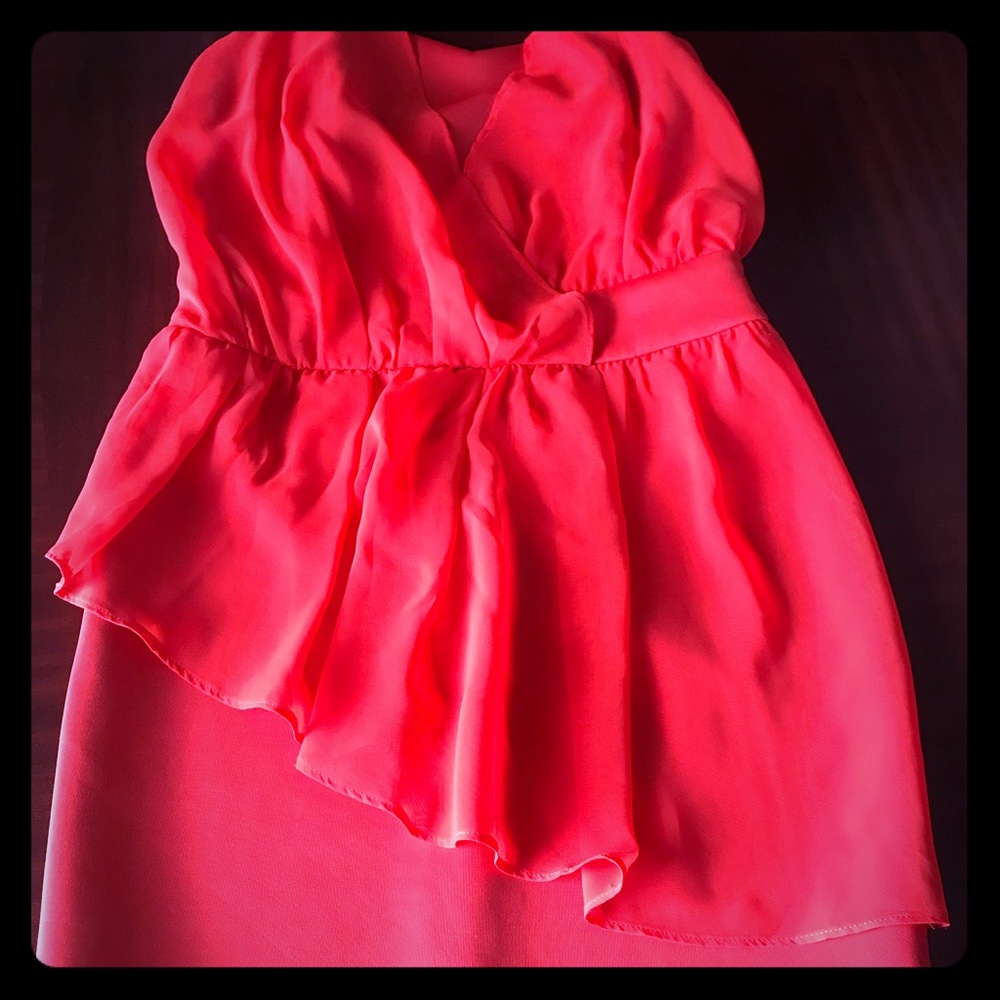 Small red tube dress